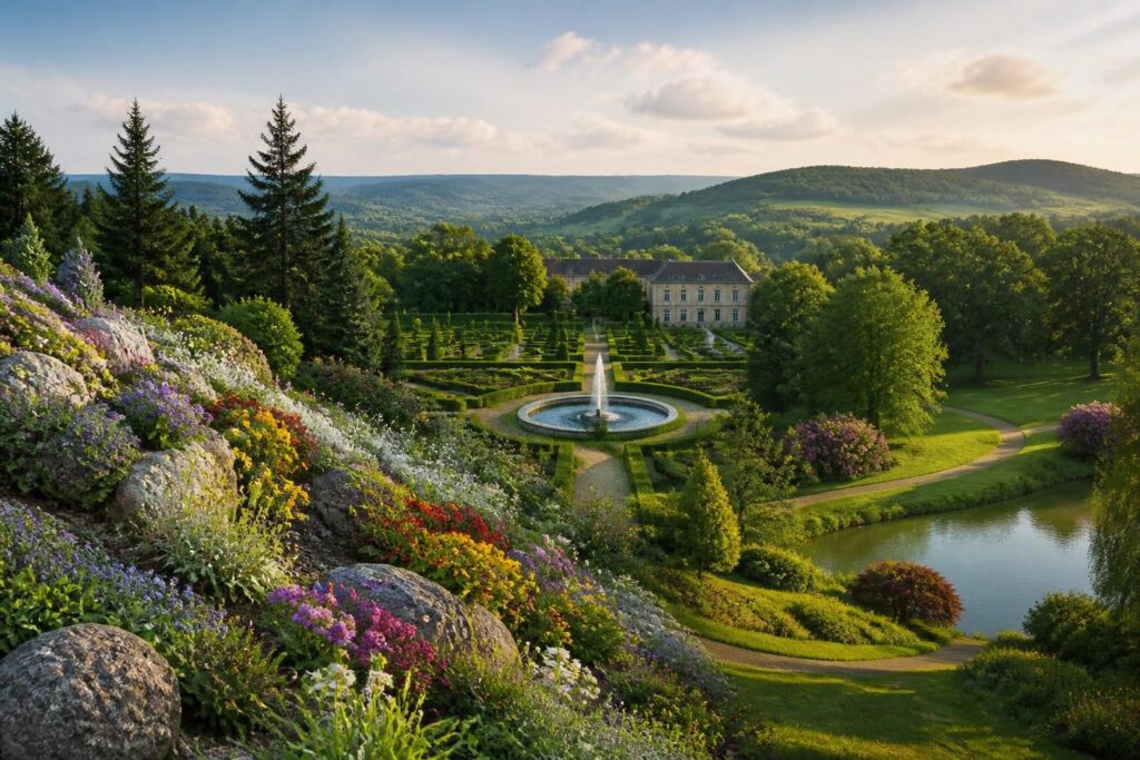 découvrez les jardins remarquables d'alsace et de lorraine, avec des lieux uniques comme berchigranges, wesserling et laquenexy, alliant histoire, nature et art paysager.