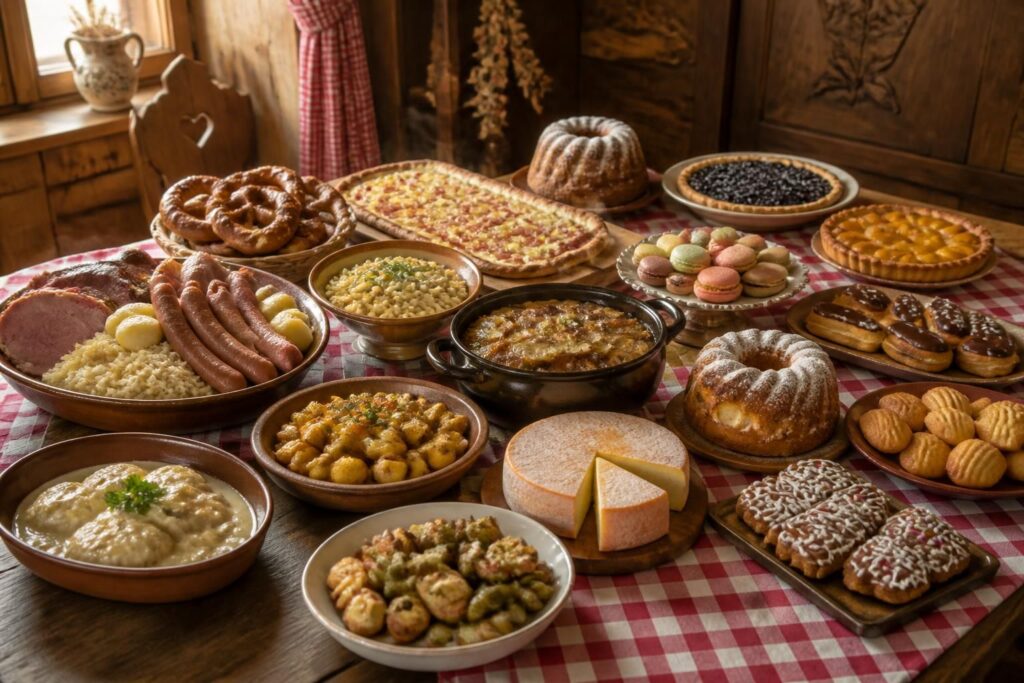 découvrez les spécialités alsaciennes avec 15 plats et douceurs incontournables à déguster sur place pour une expérience culinaire authentique.