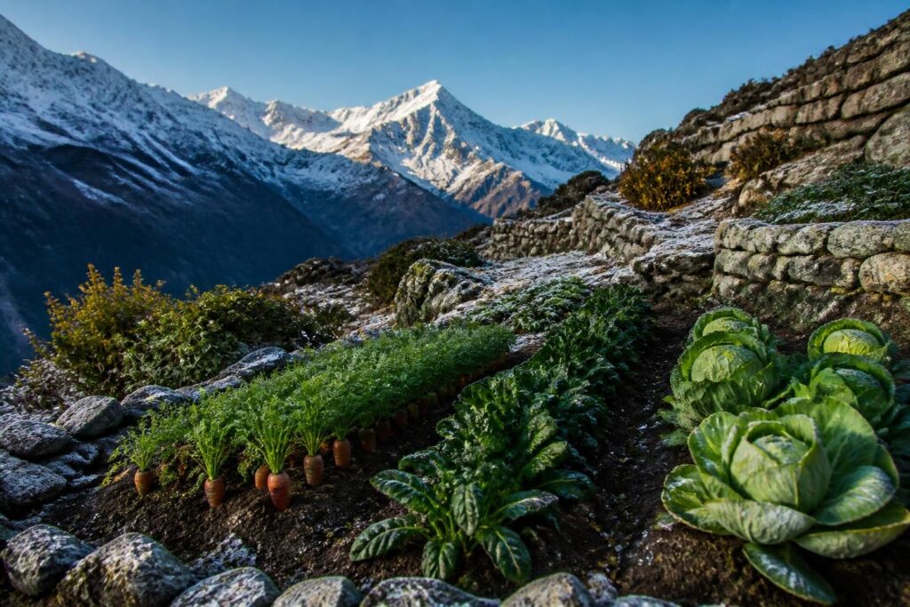 Créer un potager de montagne : altitude, gel et variétés qui tiennent
