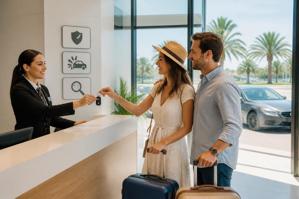 découvrez tout ce qu'il faut savoir pour louer une voiture en vacances : franchises, assurances indispensables et les pièges à éviter lors de la location au comptoir.