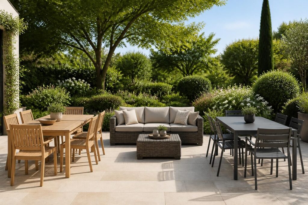 Mobilier de jardin : bois, résine ou métal, ce qui tient vraiment dehors