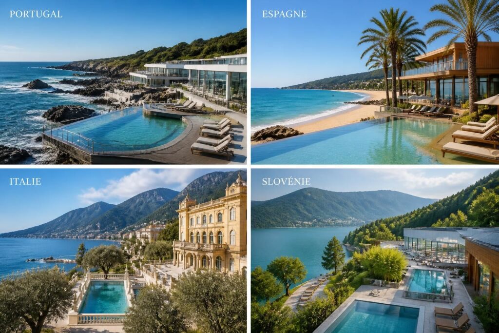 découvrez une comparaison des meilleures destinations de thalasso en europe, avec un focus sur le portugal, l'espagne, l'italie et la slovénie pour un bien-être optimal.