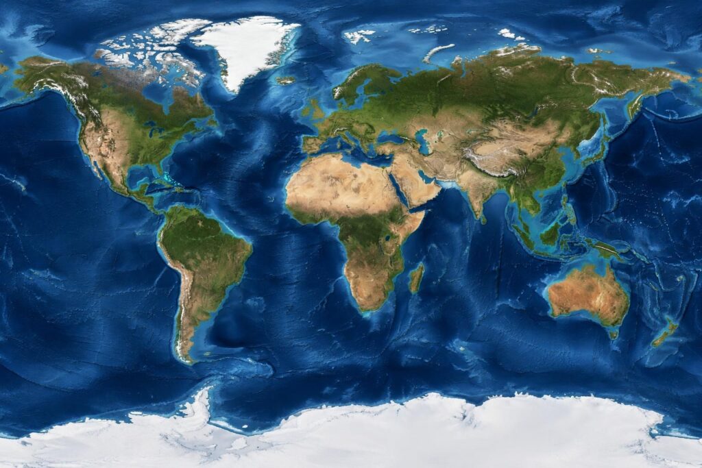 Carte du monde continent et océans : explorer la géographie mondiale en un coup d’œil